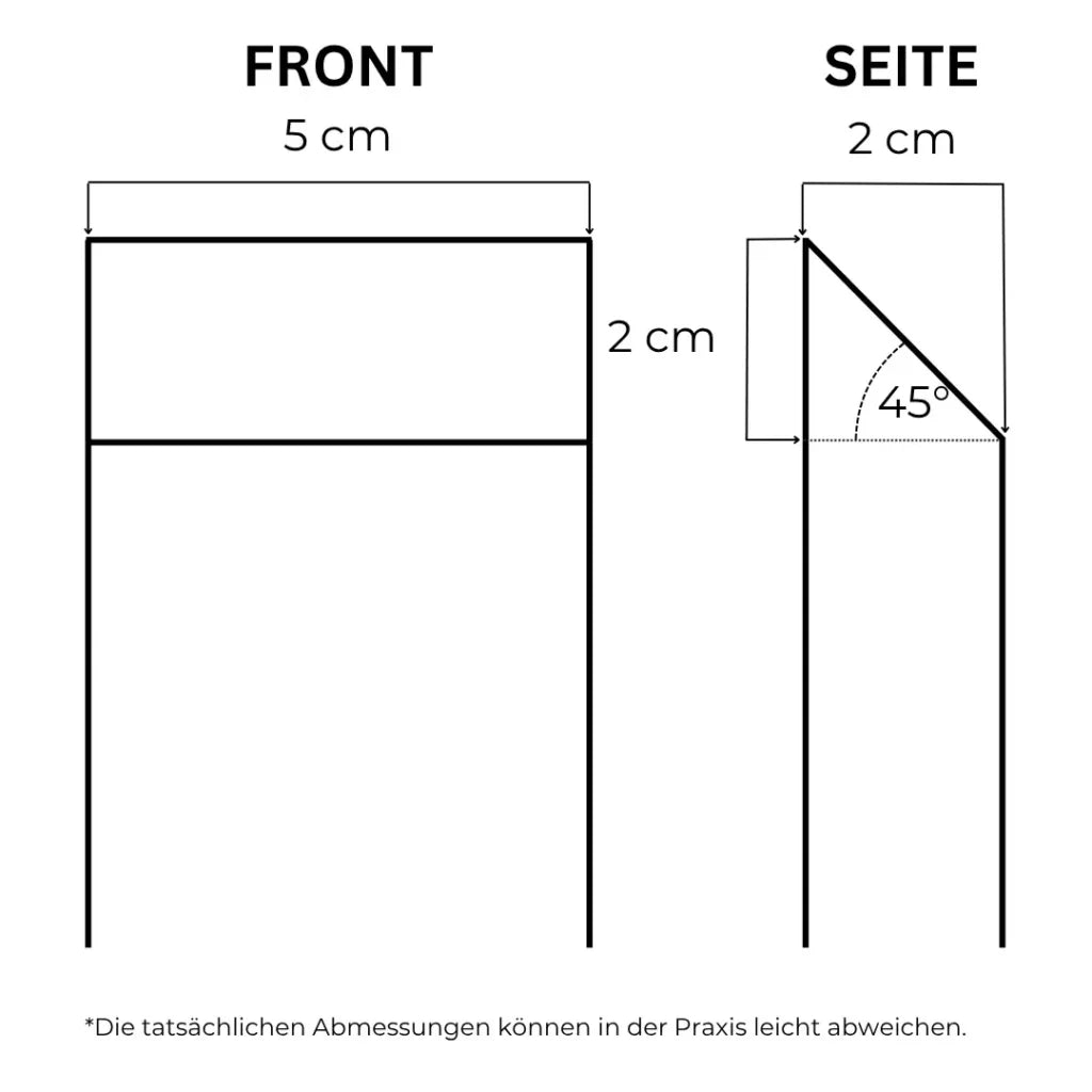 Zaunlatte Lärche (gehobelt, Kopf schräg) 2/5 cm
